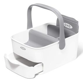 img 4 attached to OXO Tot Diaper Caddy with Changing Mat for Ultimate Convenience and Organization