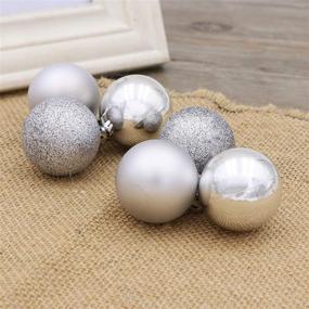 img 3 attached to 🎄 Acronde 24PCS Shatterproof Christmas Ball Ornaments – 1.57" Silver Xmas Tree Decorations for Home Holiday Party