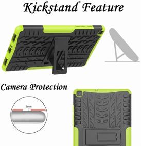 img 1 attached to 💼 Maomi Samsung Galaxy Tab A 8.0 Case 2019 (SM-T290/T295, No S Pen) - Kickstand, Shock-Absorption, Heavy Duty Armor Defender Cover (Rosepink)