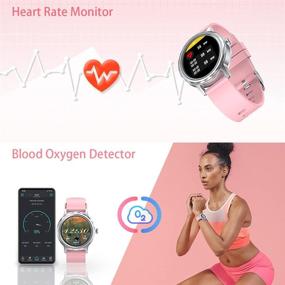 img 1 attached to ⌚️ Tinwoo Smart Watch (40mm QI Wireless Charging Bluetooth) - DIY Clock Face, 5ATM Waterproof for Android & iOS - Blood Oxygen Heart Rate Monitor Smartwatch for Men, Women, and Kids - Sleep & Fitness Tracker