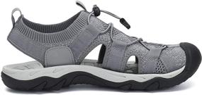 img 2 attached to FLARUT Athletic Lightweight Sandals: D DarkGray - Perfect for Sports and Outdoor Activities