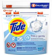 tide pods free and gentle, 20 count: dermatologist recommended laundry solution for sensitive skin logo