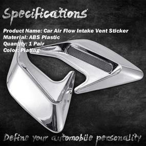 img 1 attached to TUINCYN Universal Car Hood Scoop Vent Cover Decorative Plating/Chrome Air Flow Intake Ventilation Cover(Pack Of 2)