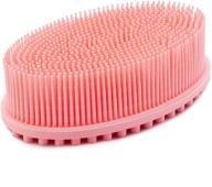 🛀 priksia exfoliating silicone body brush back scrubber bath brush for softer, glowing skin - spa brushing shower scrubber for wet or dry cleaning - gentle exfoliator for enhanced skincare logo