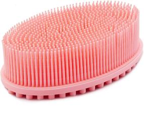 img 4 attached to 🛀 Priksia Exfoliating Silicone Body Brush Back Scrubber Bath Brush for Softer, Glowing Skin - Spa Brushing Shower Scrubber for Wet or Dry Cleaning - Gentle Exfoliator for Enhanced Skincare