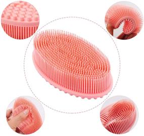 img 2 attached to 🛀 Priksia Exfoliating Silicone Body Brush Back Scrubber Bath Brush for Softer, Glowing Skin - Spa Brushing Shower Scrubber for Wet or Dry Cleaning - Gentle Exfoliator for Enhanced Skincare