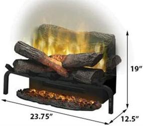 img 1 attached to 🔥 DIMPLEX Revillusion 20-Inch Electric Fireplace Log Set with Ashmat - Black, model DLG920