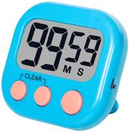 ⏲️ brisica digital kitchen timer: versatile classroom timer with loud alarm, magnetic backing & stand – ideal for cooking, studying, homework, and exercise (blue) logo