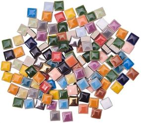 img 4 attached to 🔲 Square Ceramic Mosaic Tiles 260pcs – Perfect for DIY Crafts, Home Decoration, Arts – Ideal for Vases, Picture Frames, Flowerpots, and More!