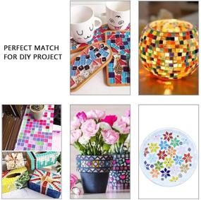 img 3 attached to 🔲 Square Ceramic Mosaic Tiles 260pcs – Perfect for DIY Crafts, Home Decoration, Arts – Ideal for Vases, Picture Frames, Flowerpots, and More!