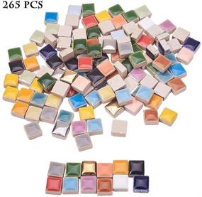 img 1 attached to 🔲 Square Ceramic Mosaic Tiles 260pcs – Perfect for DIY Crafts, Home Decoration, Arts – Ideal for Vases, Picture Frames, Flowerpots, and More!