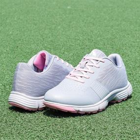 img 1 attached to 🏌️ High-Performance Women's Golf Shoes with Spikes – Classic Golf Sneakers for Ladies, Ideal for Walking and Available in Plus Sizes