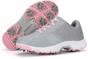 img 4 attached to 🏌️ High-Performance Women's Golf Shoes with Spikes – Classic Golf Sneakers for Ladies, Ideal for Walking and Available in Plus Sizes