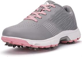 img 3 attached to 🏌️ High-Performance Women's Golf Shoes with Spikes – Classic Golf Sneakers for Ladies, Ideal for Walking and Available in Plus Sizes