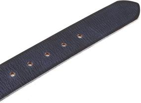 img 2 attached to 👔 Black Men's Accessories: Buckles Grain Leather Belt Pieces