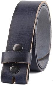 img 4 attached to 👔 Black Men's Accessories: Buckles Grain Leather Belt Pieces