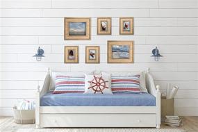 img 2 attached to 🖼️ Fairwood Way Rattan and Wood Picture Frame - Boho Coastal Beach Photo Frame (8x10) - Tabletop & Wall Mount