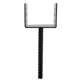 img 3 attached to BISupply Concrete Post Anchor 4x4 Post Base Spike 4 Pack - U Shape Fence Post Holder Pergola Brackets Deck Post Base Set - Improved SEO