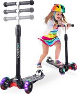 🛴 aozkency 3-wheel kids scooter: pu flashing wheel light kick scooter for 3-6-year-old children - adjustable height, wide standing board - perfect children's outdoor toy and gift for girls and boys logo