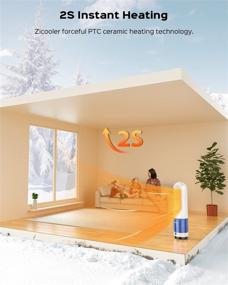 img 4 attached to Portable Electric Overheat Protection Oscillating Heating, Cooling & Air Quality