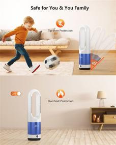 img 3 attached to Portable Electric Overheat Protection Oscillating Heating, Cooling & Air Quality