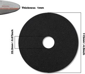 img 2 attached to 🪚 LIZMOF 25 PCS Cut Off Wheel for Angle Grinder - 4-1/2" x.040" x 7/8" - Aggressive Cutting Disc for Metal & Stainless Steel - Type 41 Ultra Thin Grinder Wheel - Ideal for General Purpose Cutting