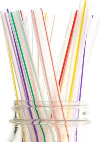 img 4 attached to 250 Pack of Extra Wide Pointed End Straws, Perfect for Spearing Fruit or Boba Tea Bubbles! Each Individually Wrapped, BPA-Free 8.5in Long Straight Straw is Great for Tall Milkshakes or Smoothies!