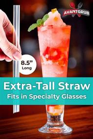 img 3 attached to 250 Pack of Extra Wide Pointed End Straws, Perfect for Spearing Fruit or Boba Tea Bubbles! Each Individually Wrapped, BPA-Free 8.5in Long Straight Straw is Great for Tall Milkshakes or Smoothies!