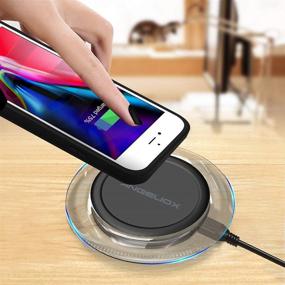 img 2 attached to 🔌 ANGELIOX Qi Wireless Charger Pad with Receiver Case for iPhone 7/6s/6, Fast Cordless Charging Mat for iPhone Xs Max/X and Qi-Enabled Phones