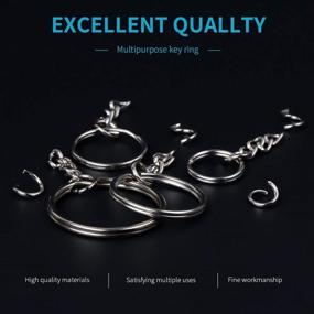 img 2 attached to 🔑 360PCS Premium Key Chain Rings Kit for Jewelry Making - 120PCS Keychain Rings with Chain, Jump Ring & Screw Eye Pins in 4 Different Sizes