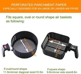 img 2 attached to 200-Pack 8.5 inch Square Air Fryer Parchment Paper - Non-Stick Liners for Air Fryers, Steamers, and more