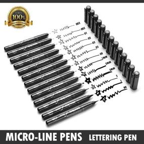 img 2 attached to ✍️ Dainayw Precision Micro-Line Pens: Black Waterproof Archival Ink Calligraphy Pen for Artists' Illustration, Technical Drawing, Manga Writing, Hand Lettering. Multiliner, Fineline, Scrapbooking, 13 Sizes Available