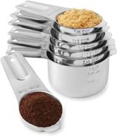 🥄 7-piece stainless steel measuring cup set by last confection - includes 1/8 cup coffee scoop - precise measurements for dry and liquid cooking & baking ingredients logo