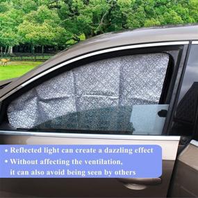 img 2 attached to ZATOOTO Car Side Window Sun Shades - 2 Pcs Front Magnetic Privacy SunShades Black Silver Covers Curtain For Baby Kids