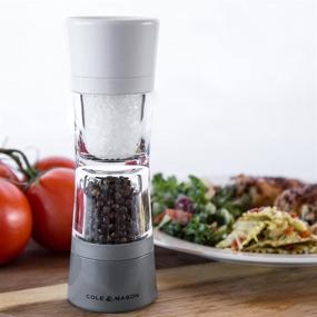 img 3 attached to 🧂 Cole & Mason Lincoln Duo Salt and Pepper Grinder Combo, Acrylic Mill Set including High-Quality Salt and Peppercorns