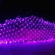 🎄 renus 10x6.5ft 320 led net lights indoor string lights party christmas xmas wedding home garden decorations 8 modes for flashing in purple логотип