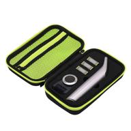 🔋 philips norelco oneblade pro qp6520/70, qp6510/70 hybrid trimmer & shaver - green protective storage cover bag logo
