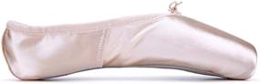 img 2 attached to WENDYWU Professional Ballet Slipper Dance Shoe: Pink Pointe Shoes with Toe Pad Protector for Girls and Women