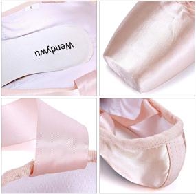 img 1 attached to WENDYWU Professional Ballet Slipper Dance Shoe: Pink Pointe Shoes with Toe Pad Protector for Girls and Women