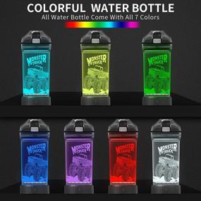 img 3 attached to 🚚 Lightzz Kids Water Bottle: Glowing Monster Truck LED Light, BPA Free, 14 OZ Tritan - Ideal Travel Cup for Boys, School, Camping & Holiday Picnics