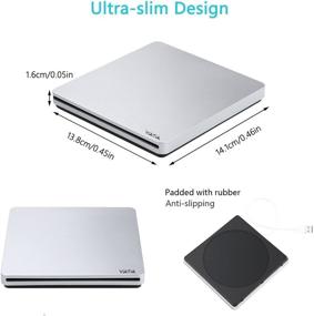 img 2 attached to VikTck USB 3.0 External DVD CD Drive for MacBook Pro/Win 7/8.1/10 - Silver