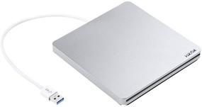 img 1 attached to VikTck USB 3.0 External DVD CD Drive for MacBook Pro/Win 7/8.1/10 - Silver