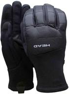 black hybrid glove for men's head logo