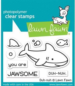 img 2 attached to Lawn Fawn Duh Nuh Shark Stamp