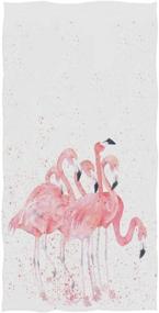 img 3 attached to 🔥 Naanle Stylish Pink Flamingo Print Hand Towels – Soft, Highly Absorbent, Large Decorative Towels for Bathroom, Hotel, Gym, and Spa (16 x 30 Inches)
