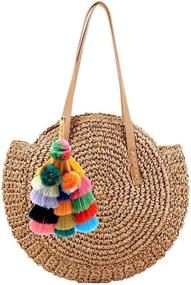 img 1 attached to 👜 Женская сумка с помпонами Donalworld - Стильные сумки и кошельки для лета.