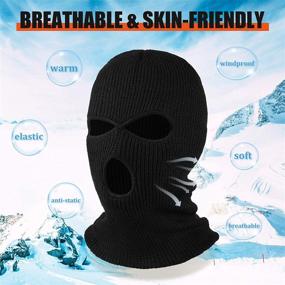 img 1 attached to 🧣 Stay Warm and Protected: 6 Pieces Beanie Face Covering Winter Balaclava for Outdoor Sports