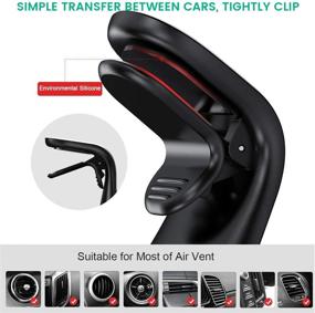 img 2 attached to 📲 Versatile Magnetic Phone Holder for Car Vent - Convenient Flexible Universal Cell Phone Mount, L Shape Clip (2-Pack)