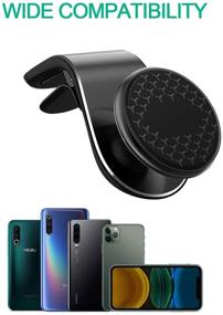 img 3 attached to 📲 Versatile Magnetic Phone Holder for Car Vent - Convenient Flexible Universal Cell Phone Mount, L Shape Clip (2-Pack)