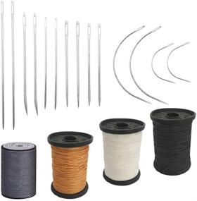 img 4 attached to 🧵 Premium Set of 18 Heavy Duty Household Hand Needles with Extra Strong Upholstery Thread: Find Top 7 Styles of Leather Canvas Sewing Needles and 4 Colors Nylon Thread (55 Yard)